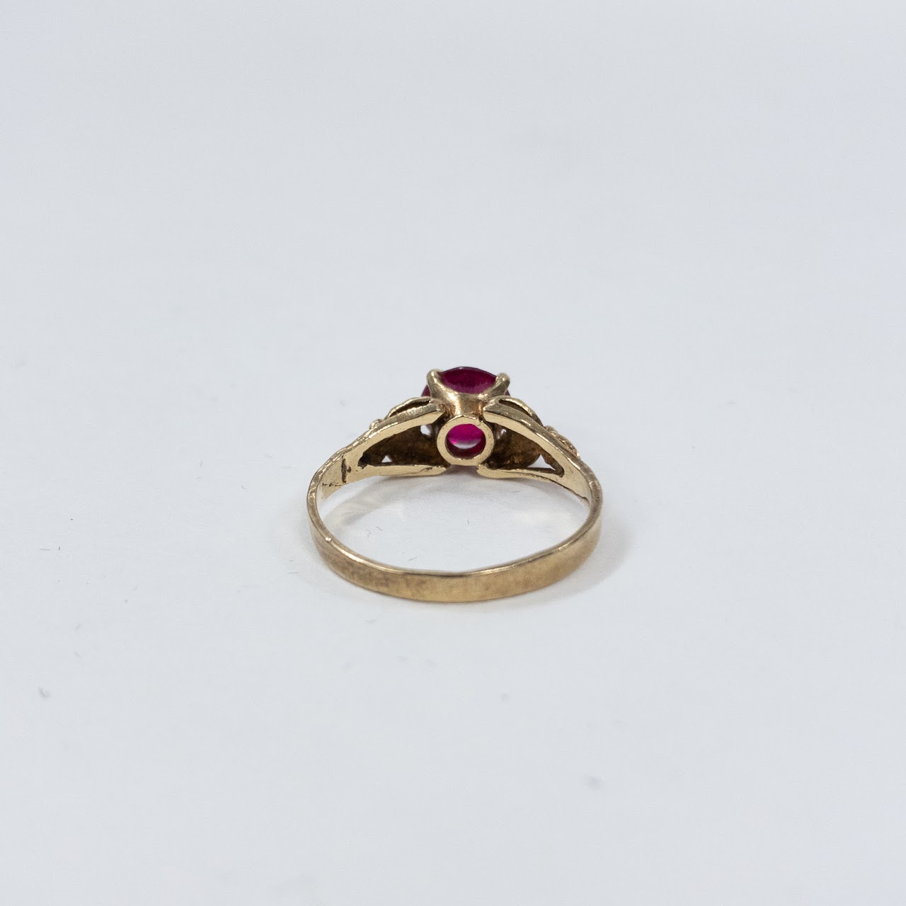 14K Gold Child's Ring with Corundum Gemstone