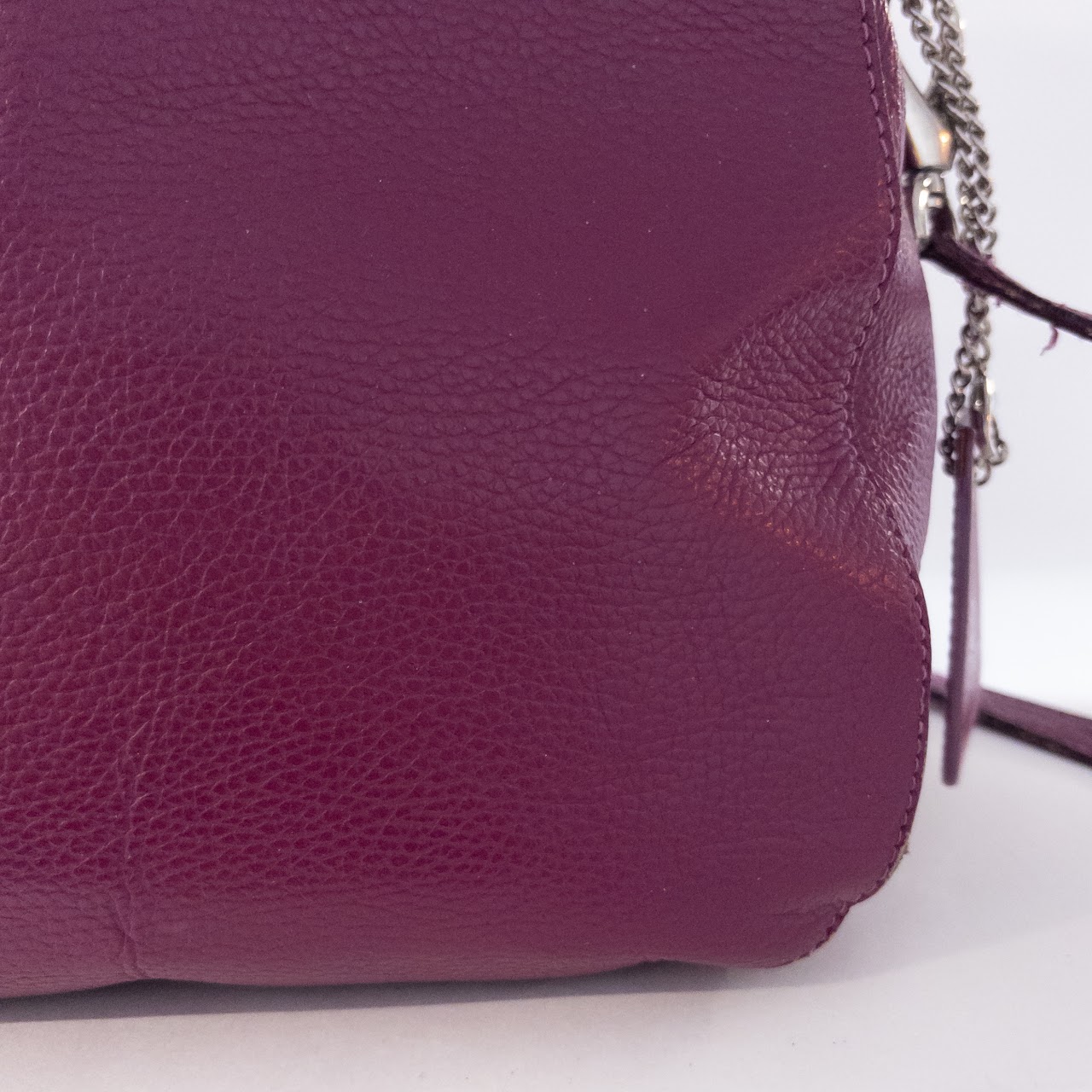 Domenico Vacca Purple Leather Shoulder Bag