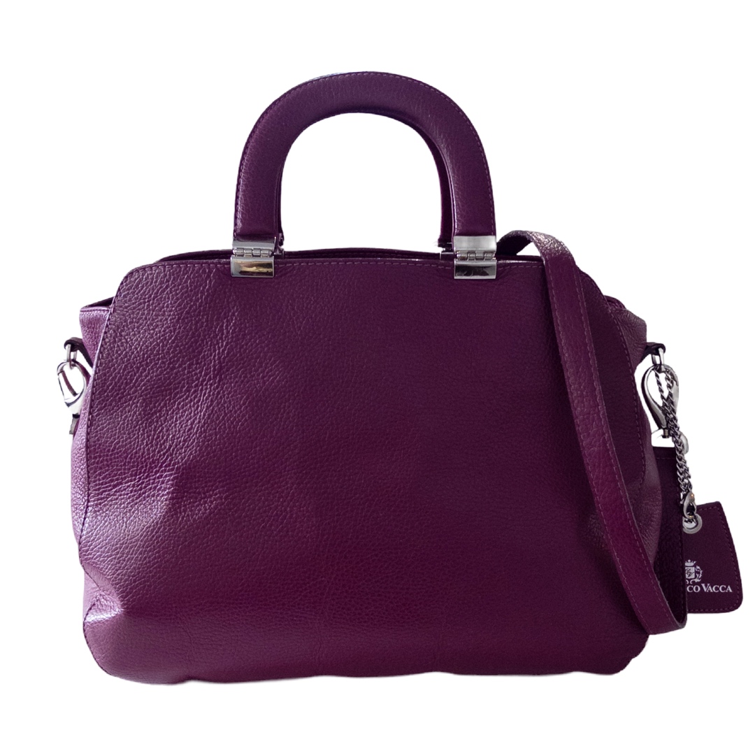 Domenico Vacca Purple Leather Shoulder Bag