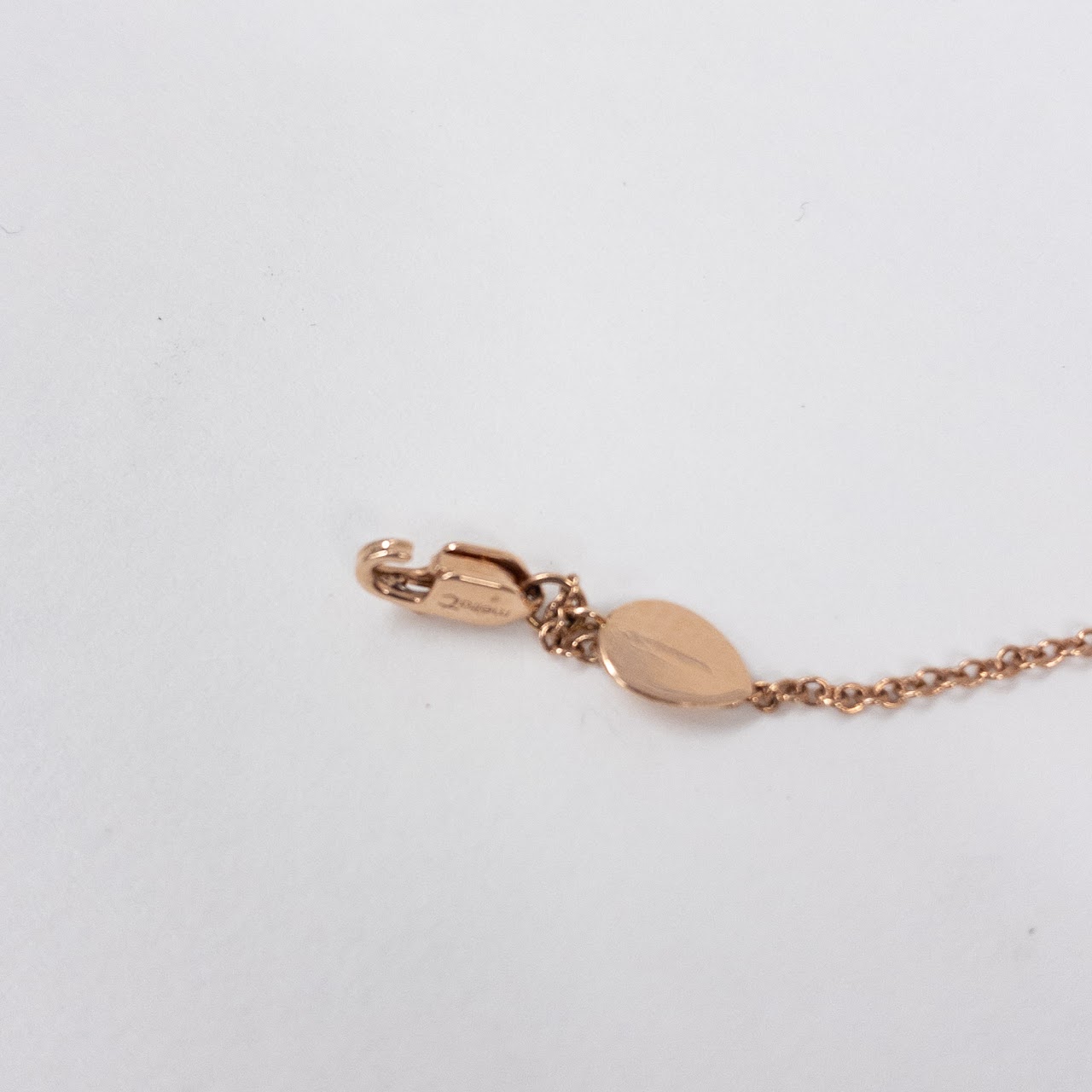 14K Rose Gold Meira T Necklace with Faceted Oval Pendant Needs Repair