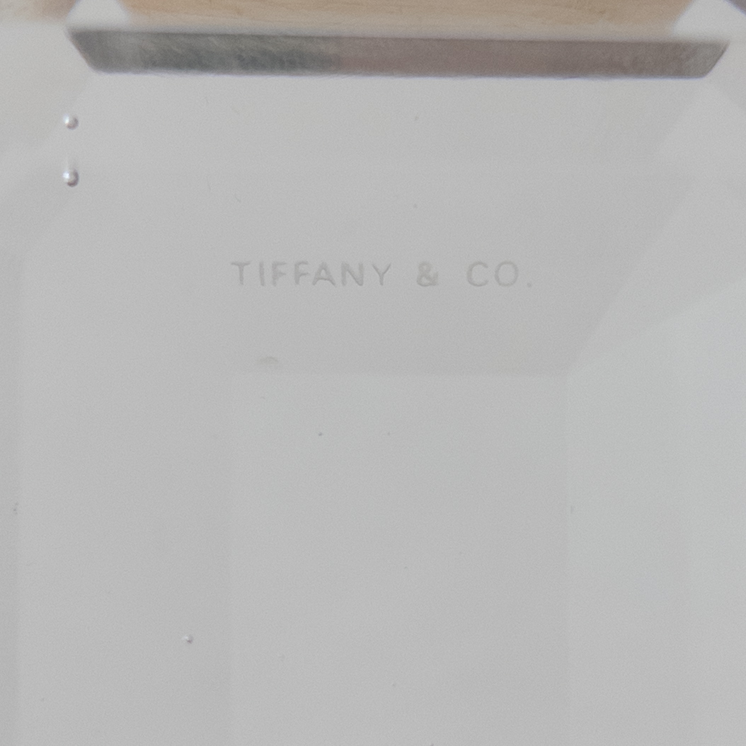 Tiffany & Co. Square Gemstone Cut Crystal Paperweight