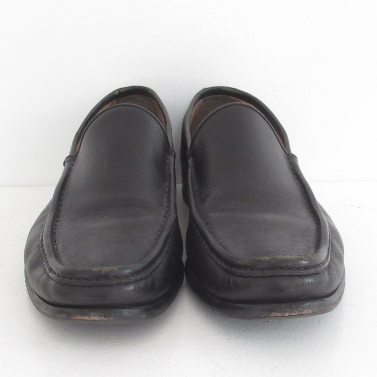 Gucci Black Moc-Toe Loafers