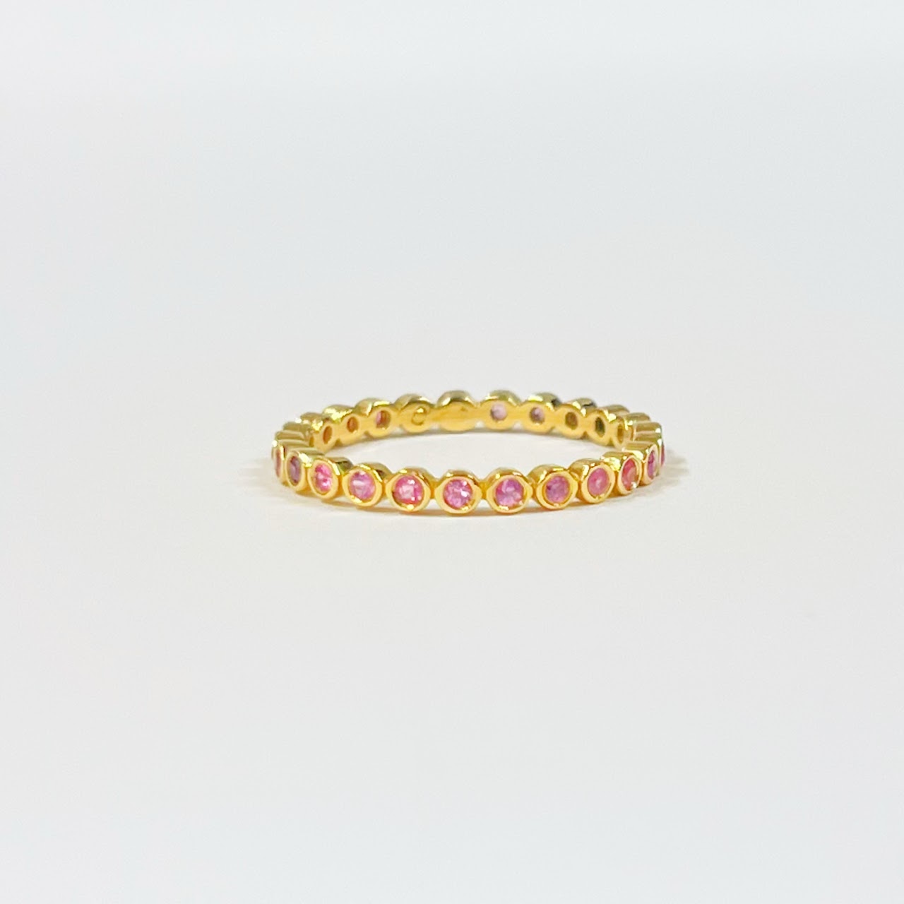 14K Gold & Pink Stone Ring # 2