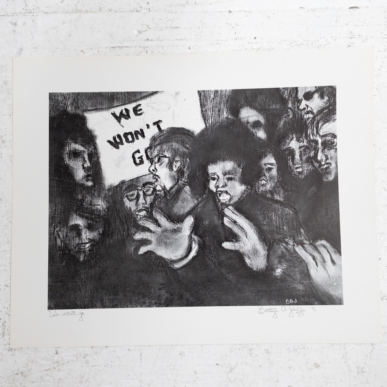 Bettye Ackerman Jaffe Signed 'Campus Unrest' Print Folio, 1971