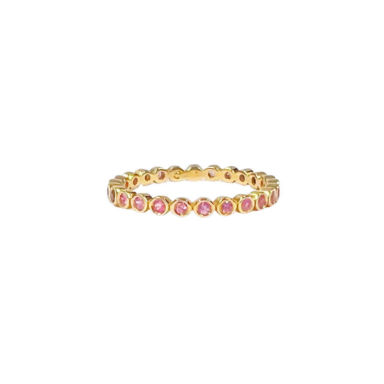 14K Gold & Pink Stone Ring # 2