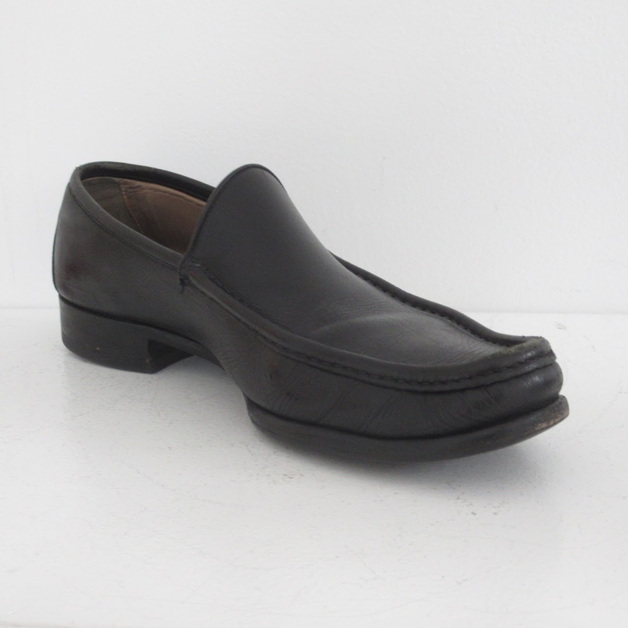 Gucci Black Moc-Toe Loafers