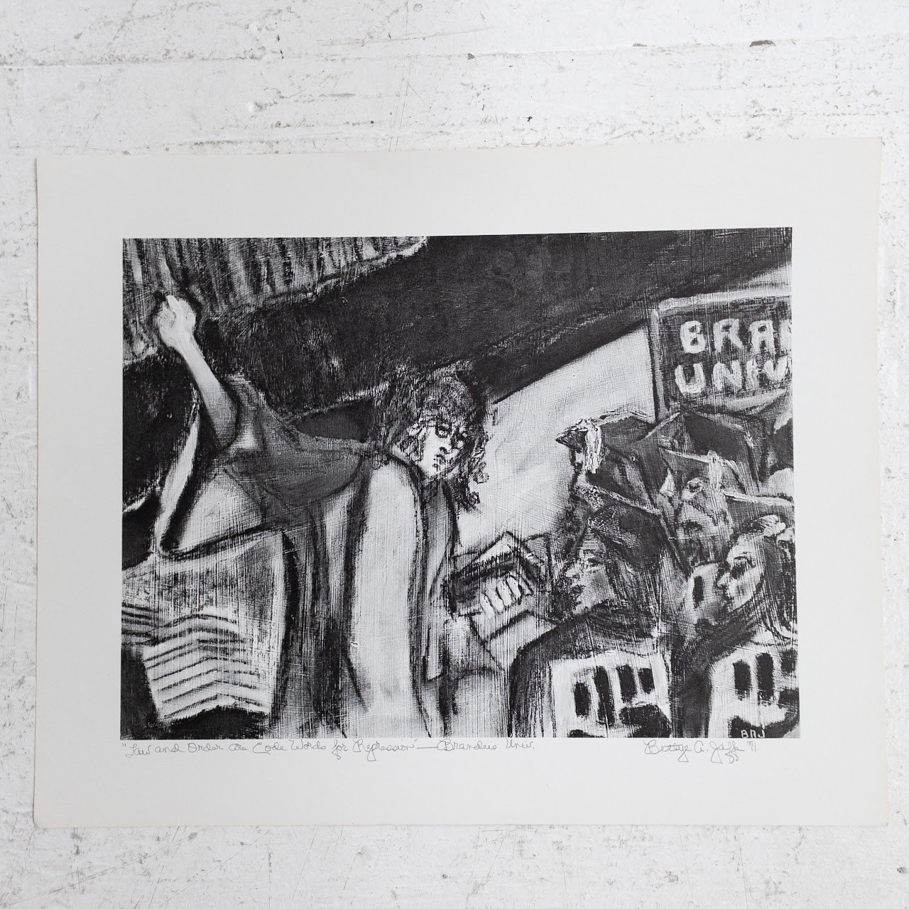 Bettye Ackerman Jaffe Signed 'Campus Unrest' Print Folio, 1971