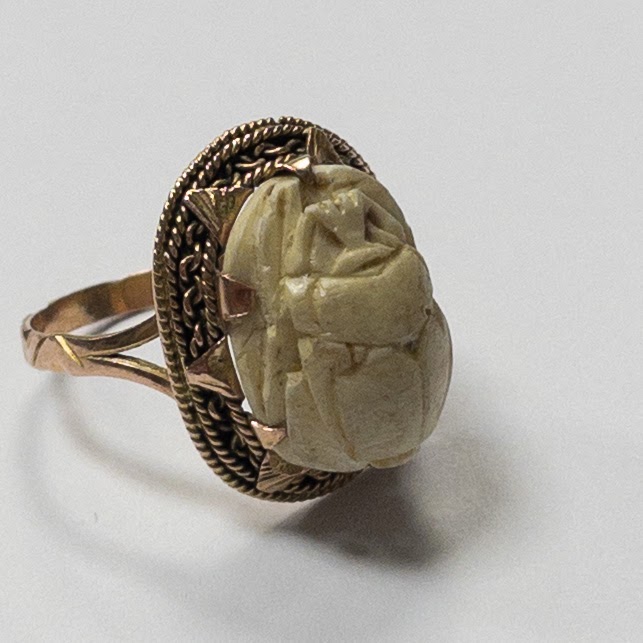 12K Gold Scarab Ring