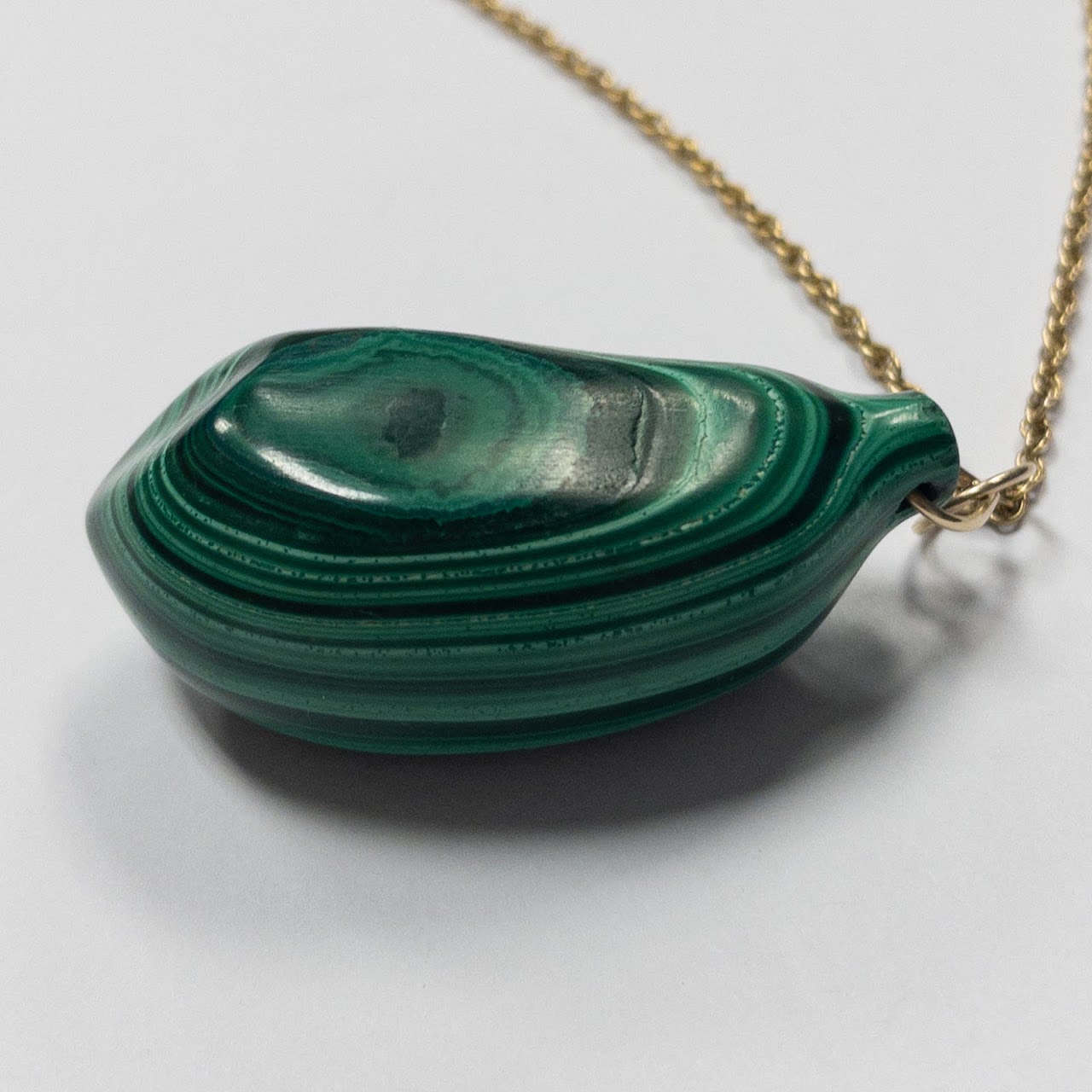 14K Gold & Malachite Pendant