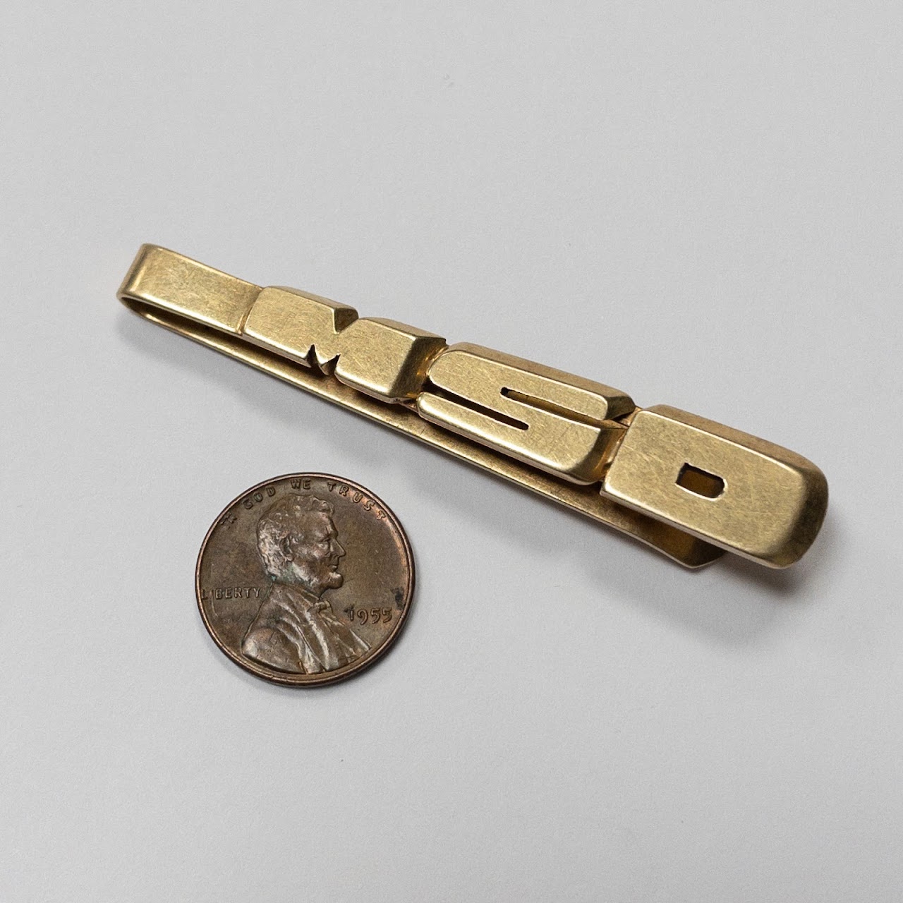 14K Gold Monogram Money Clip