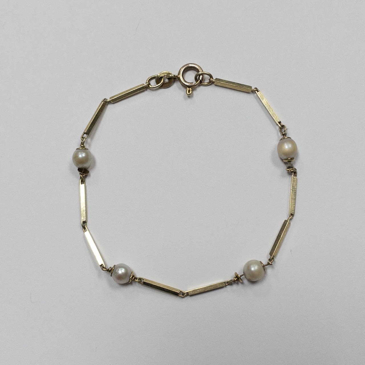 14K Gold & Pearl Bracelet