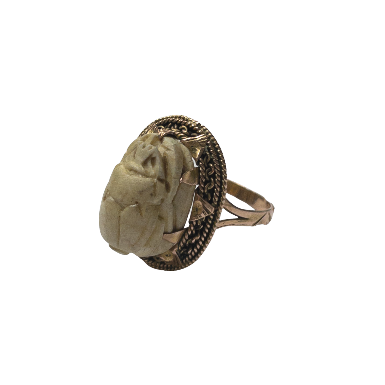 12K Gold Scarab Ring