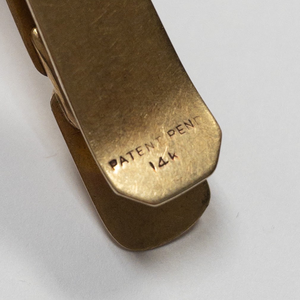 14K Gold Initials Money Clip