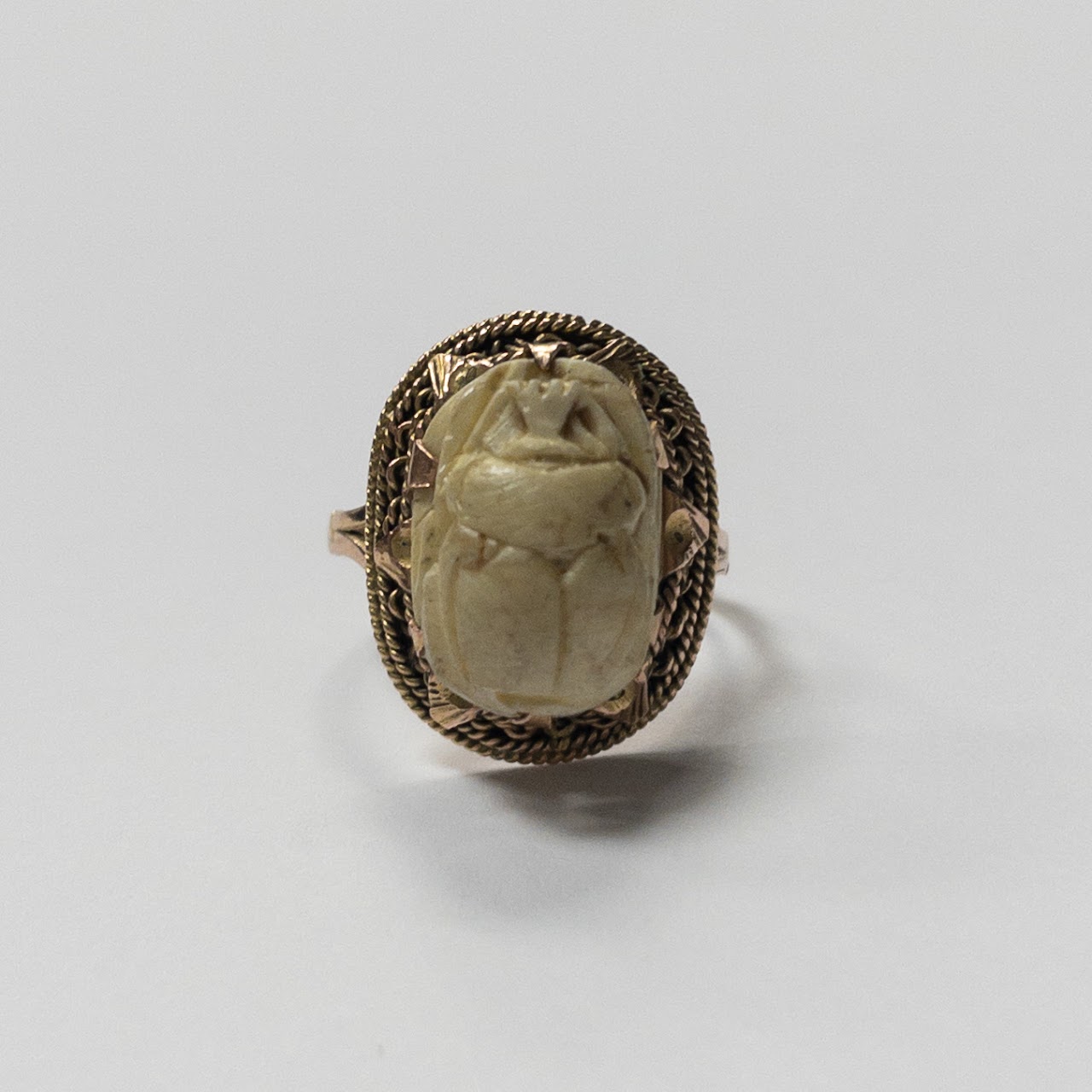 12K Gold Scarab Ring