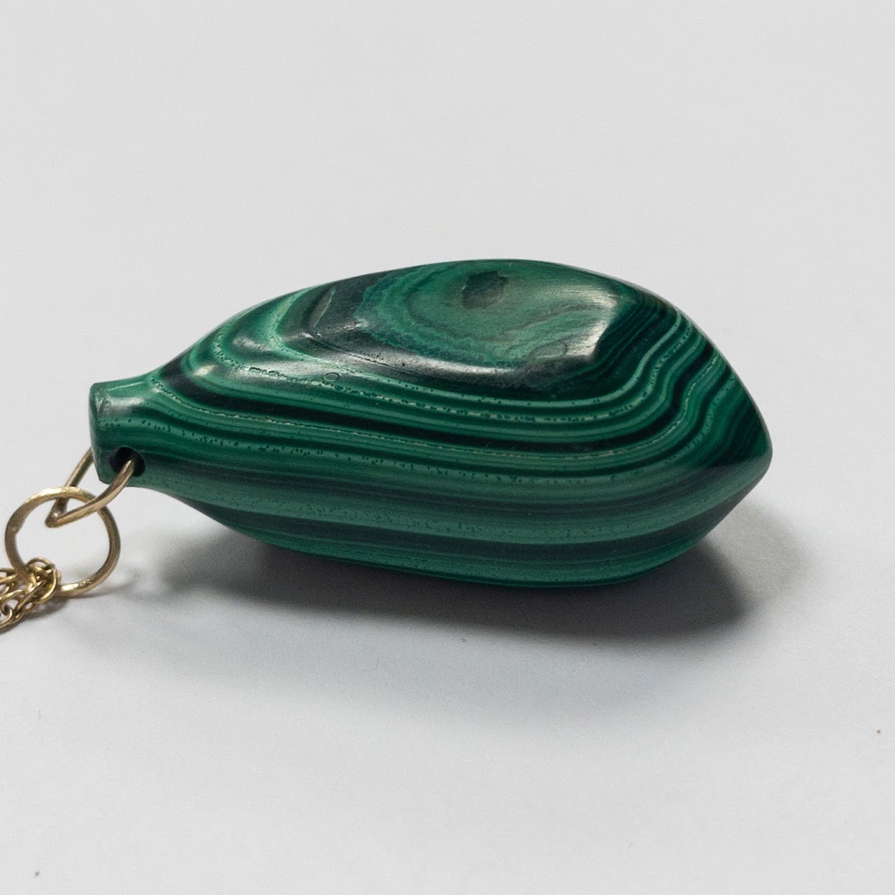 14K Gold & Malachite Pendant