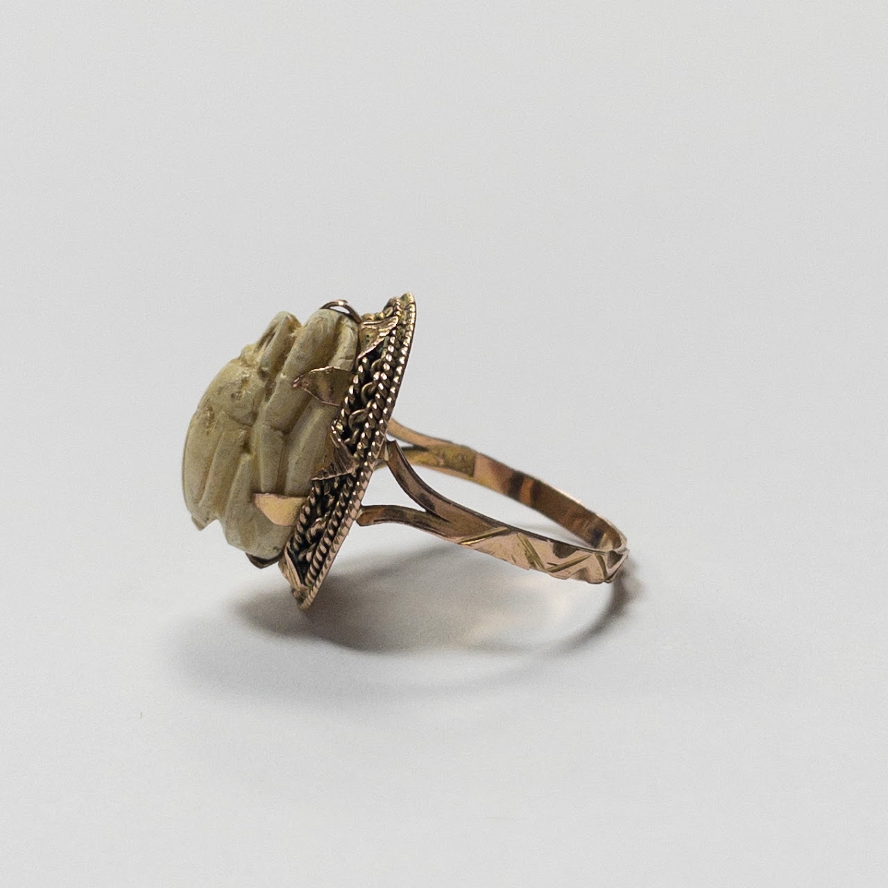 12K Gold Scarab Ring