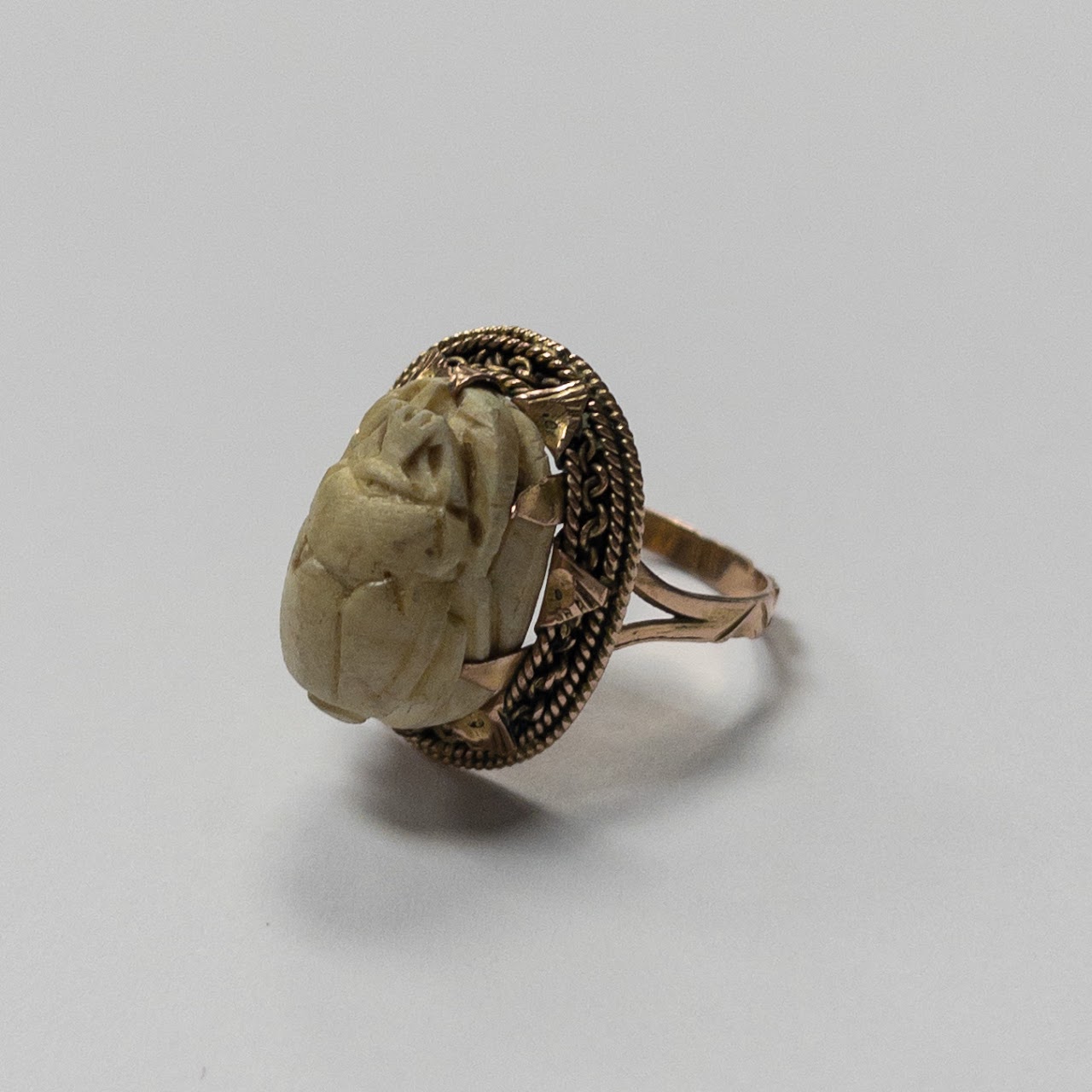 12K Gold Scarab Ring