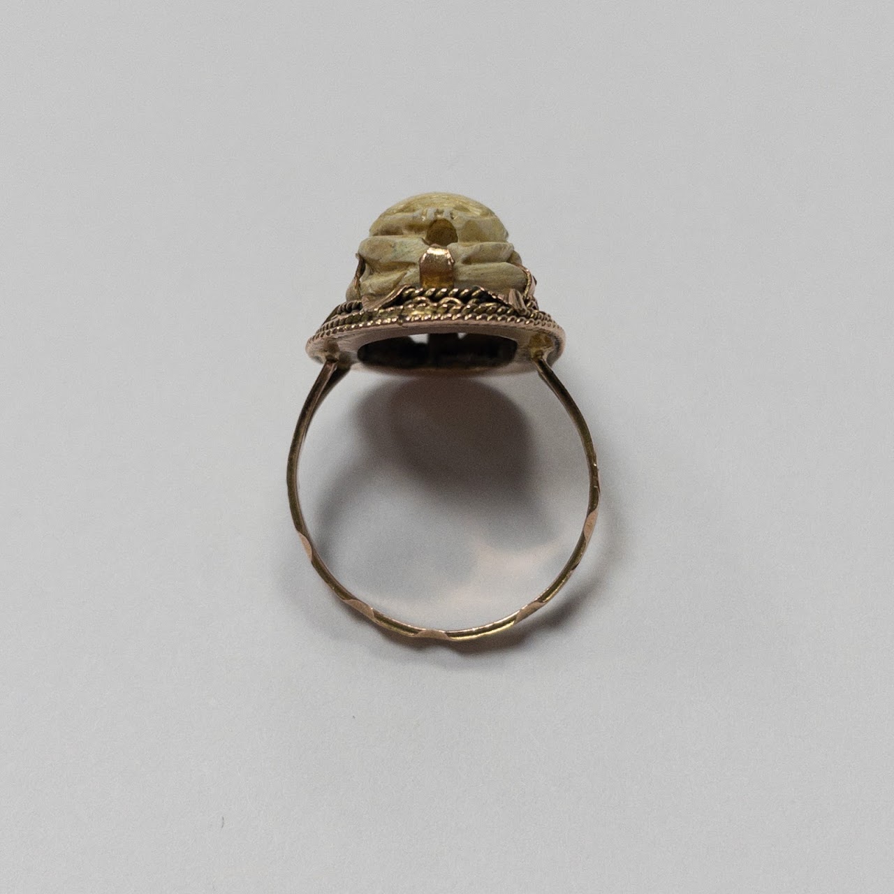 12K Gold Scarab Ring