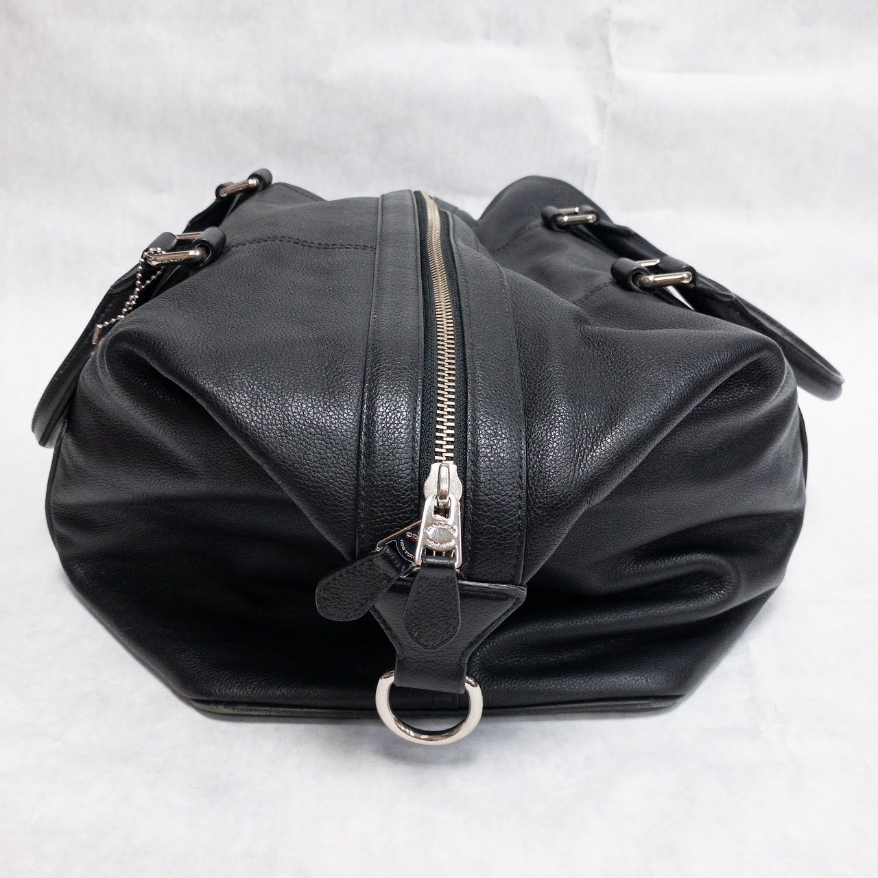 Coach Black Leather Duffel Bag