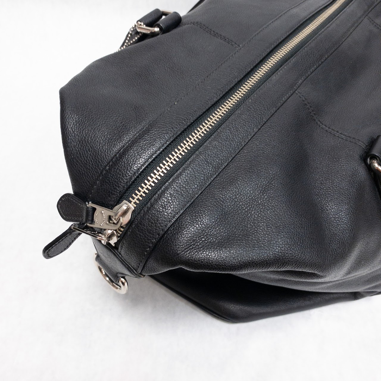 Coach Black Leather Duffel Bag