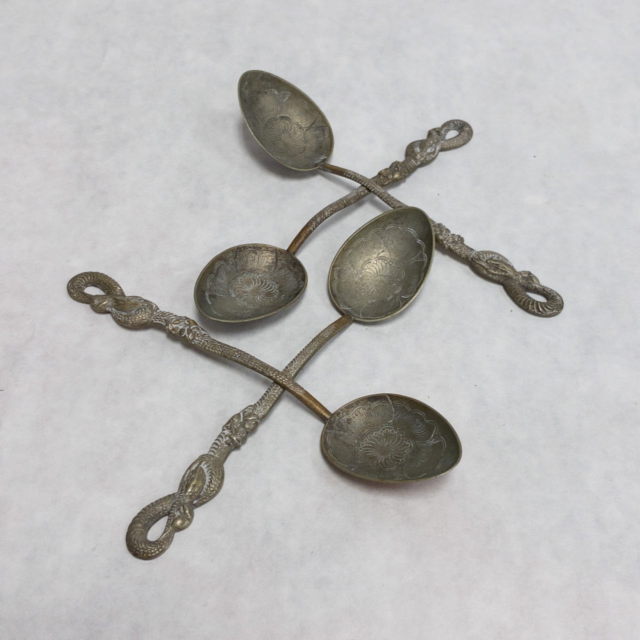 Russian Silver Nagasaki Spoon Set