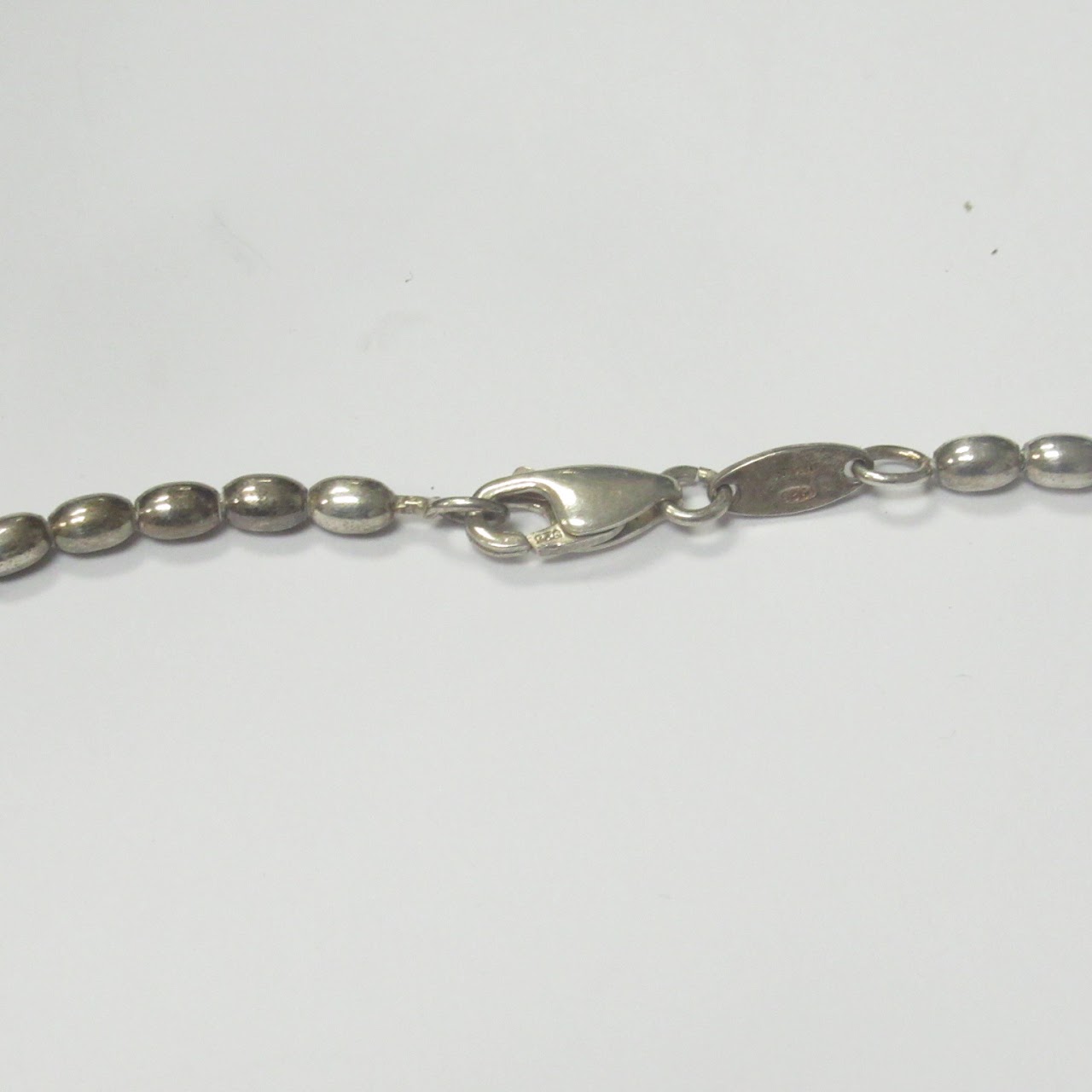 Sterling Silver Graduated Bead Necklace