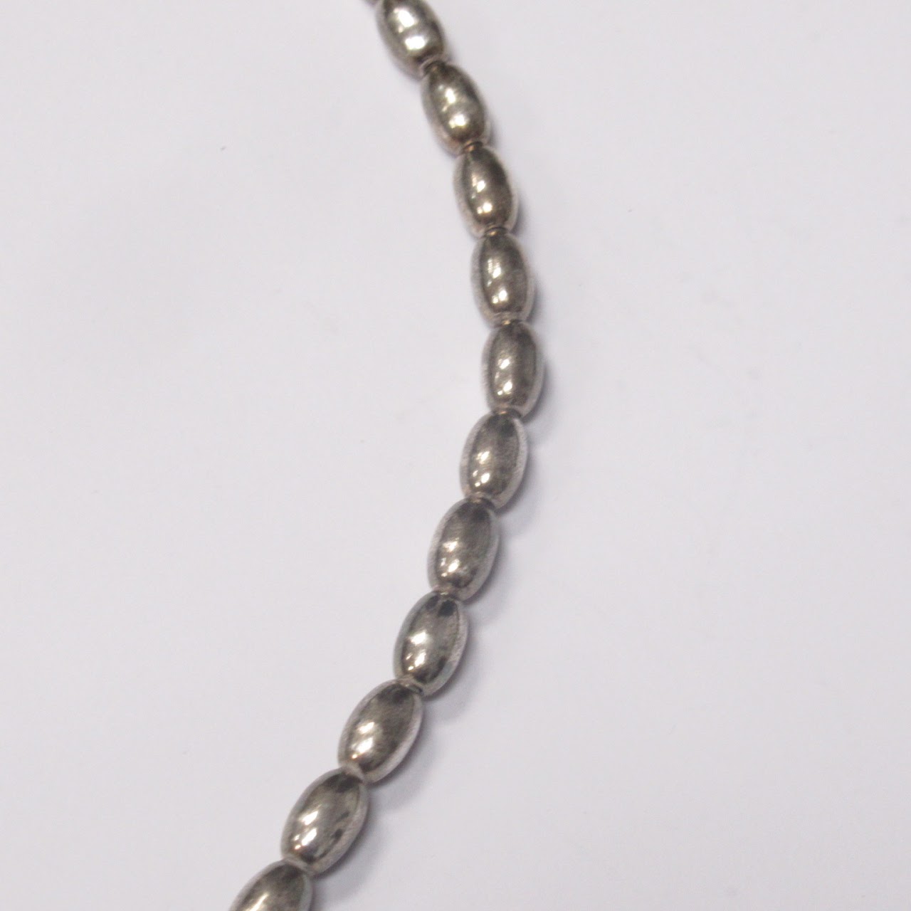 Sterling Silver Graduated Bead Necklace