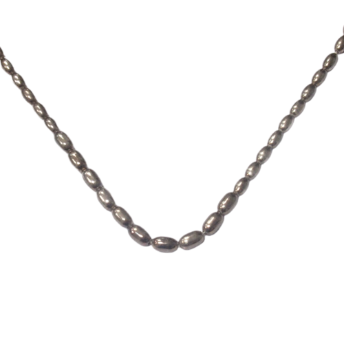 Sterling Silver Graduated Bead Necklace