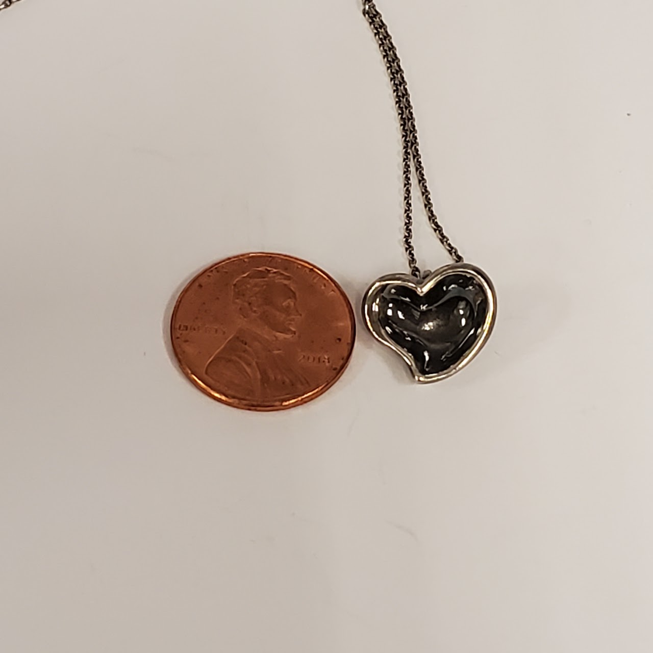 Tiffany & Co. X  Elsa Peretti Sterling Silver Heart Pendant NEEDS REPAIR