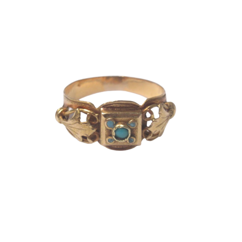 18K Yellow Gold & Turquoise Ring