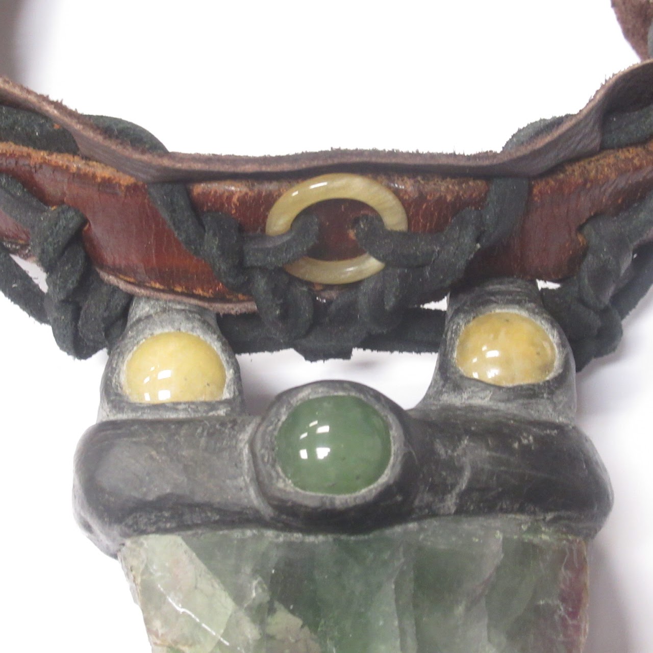 Fluorite & Leather Choker