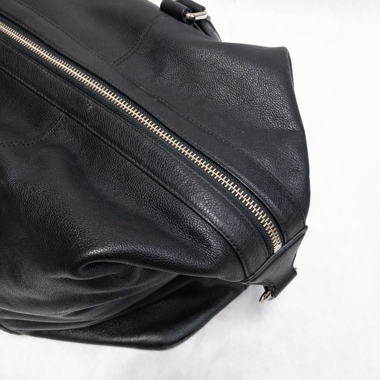 Coach Black Leather Duffel Bag