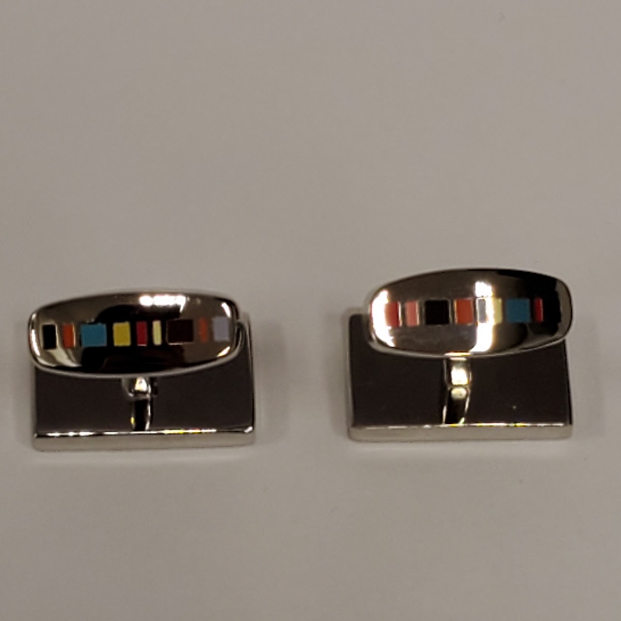 Paul Smith Striped 'Mini' Cufflinks