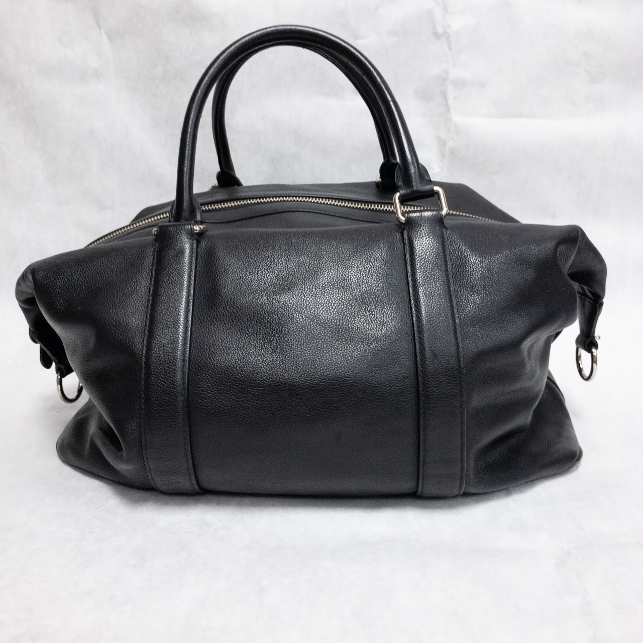 Coach Black Leather Duffel Bag