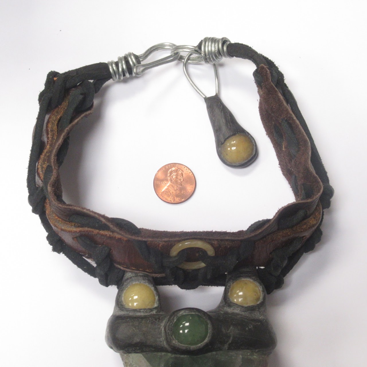 Fluorite & Leather Choker