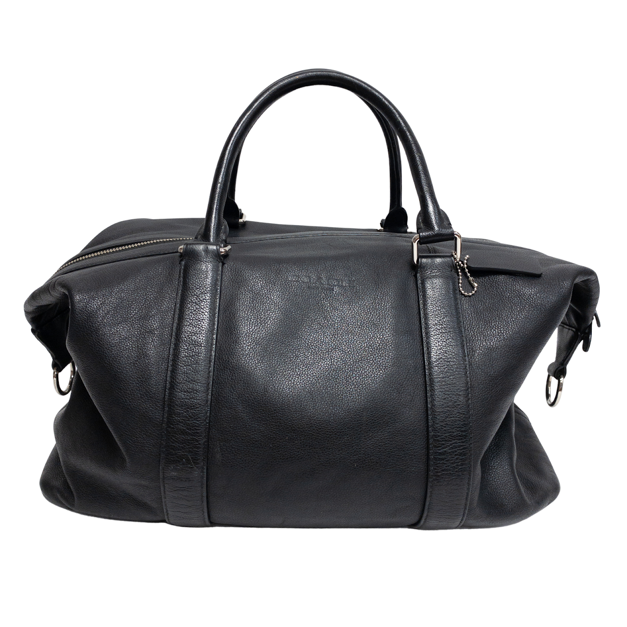 Coach Black Leather Duffel Bag