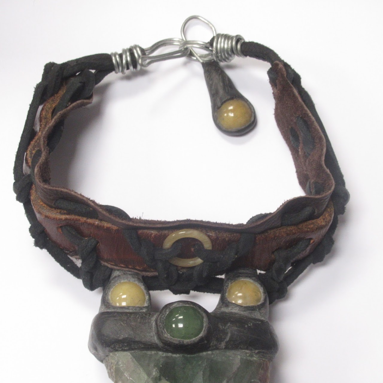 Fluorite & Leather Choker