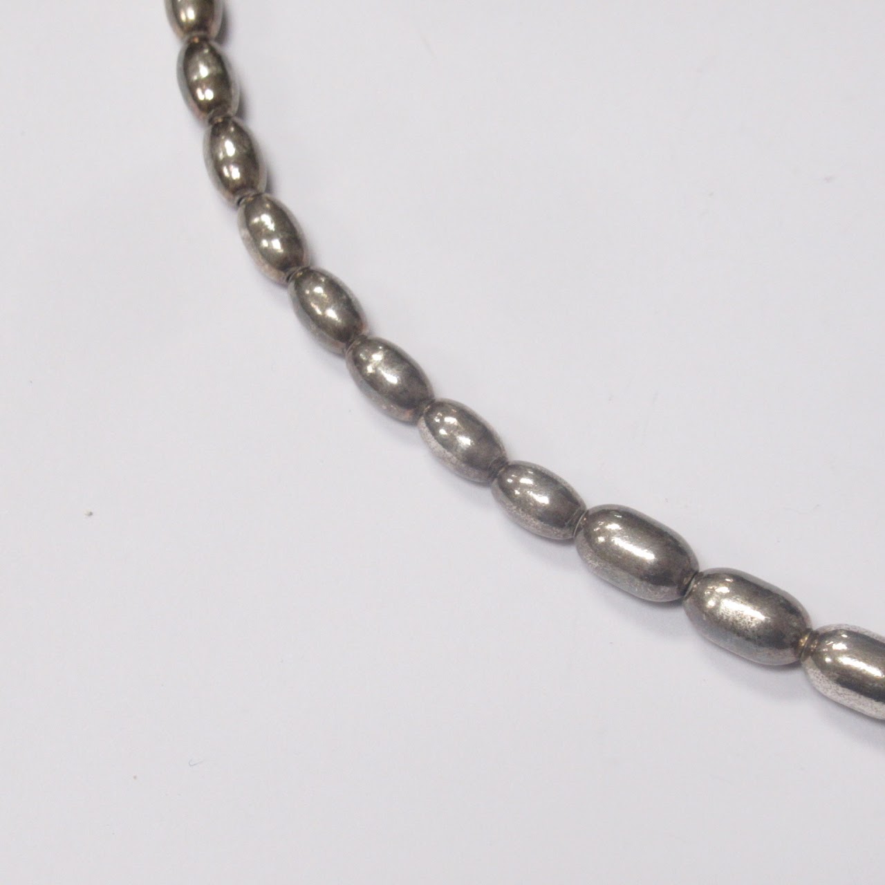 Sterling Silver Graduated Bead Necklace