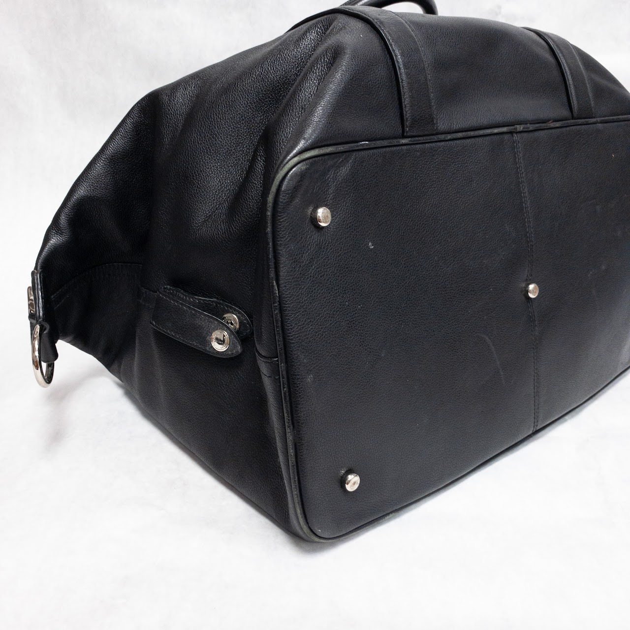 Coach Black Leather Duffel Bag