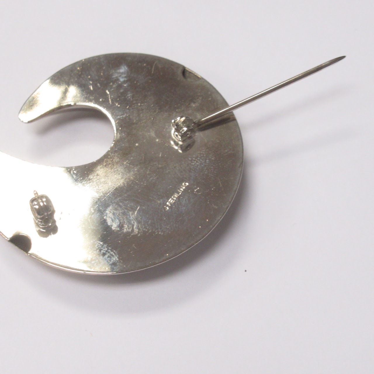 Sterling Silver Modernist Brooch