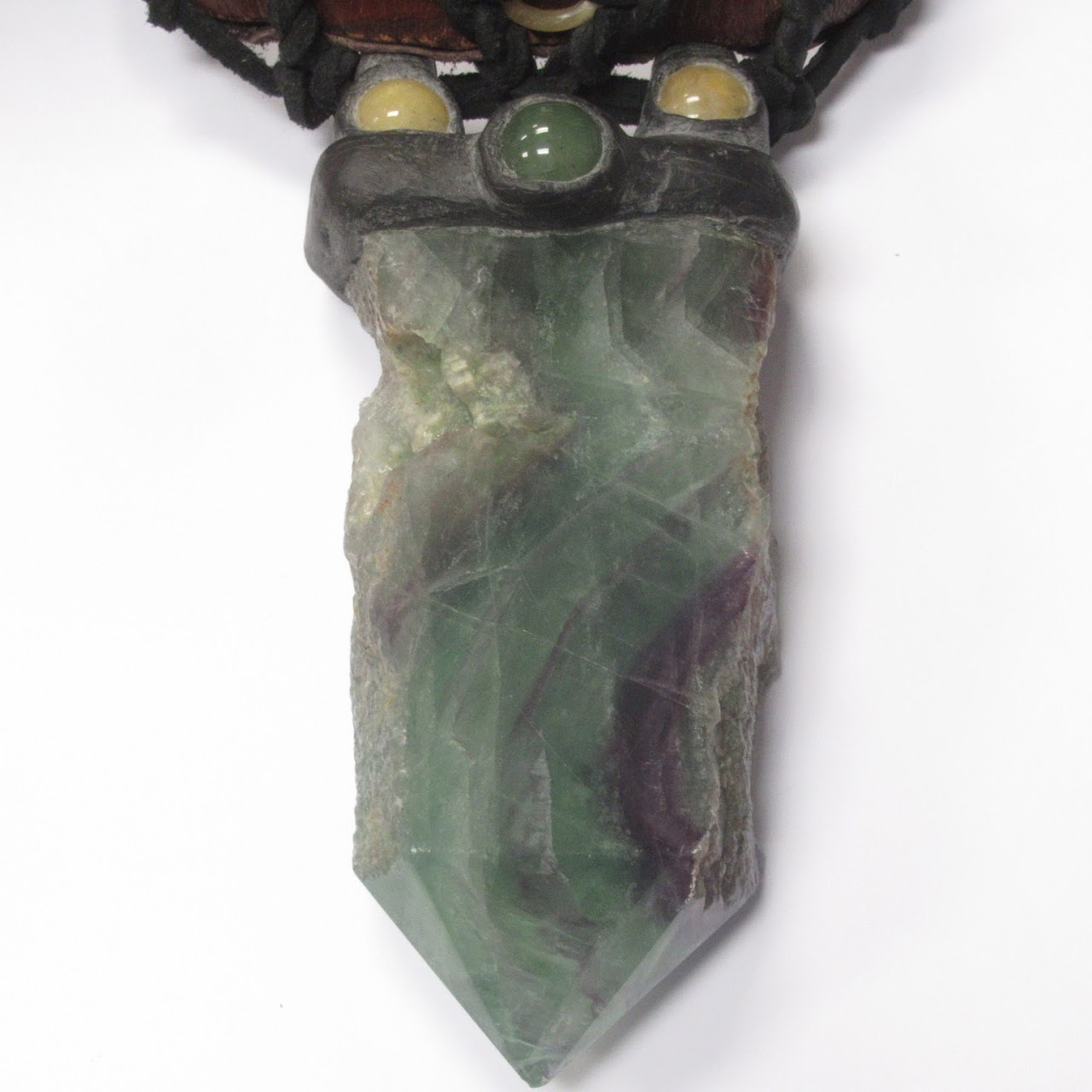 Fluorite & Leather Choker