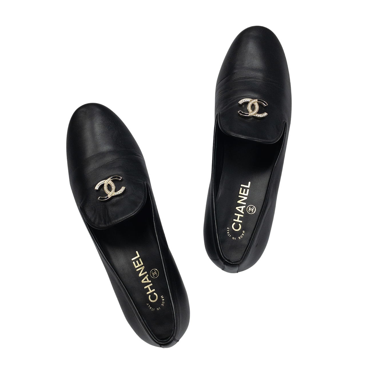 Chanel Monogram Embellished Loafers