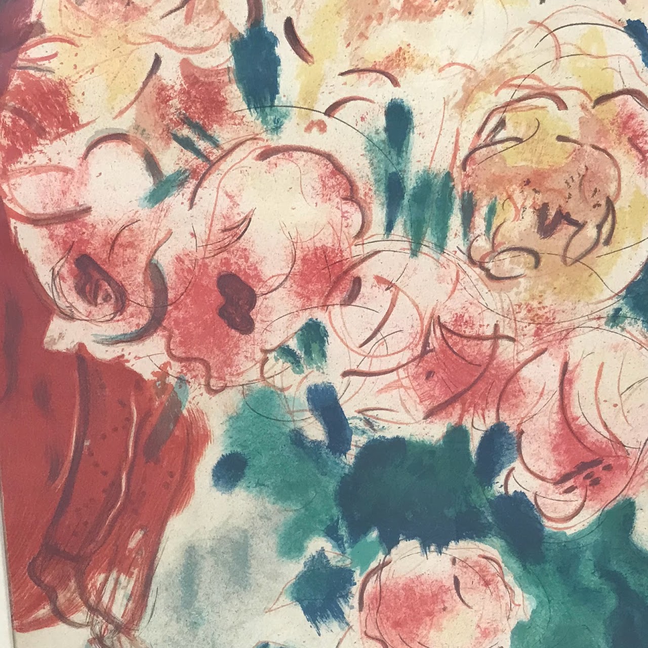 Marc Chagall Signed 'Le Bouquet' Lithograph