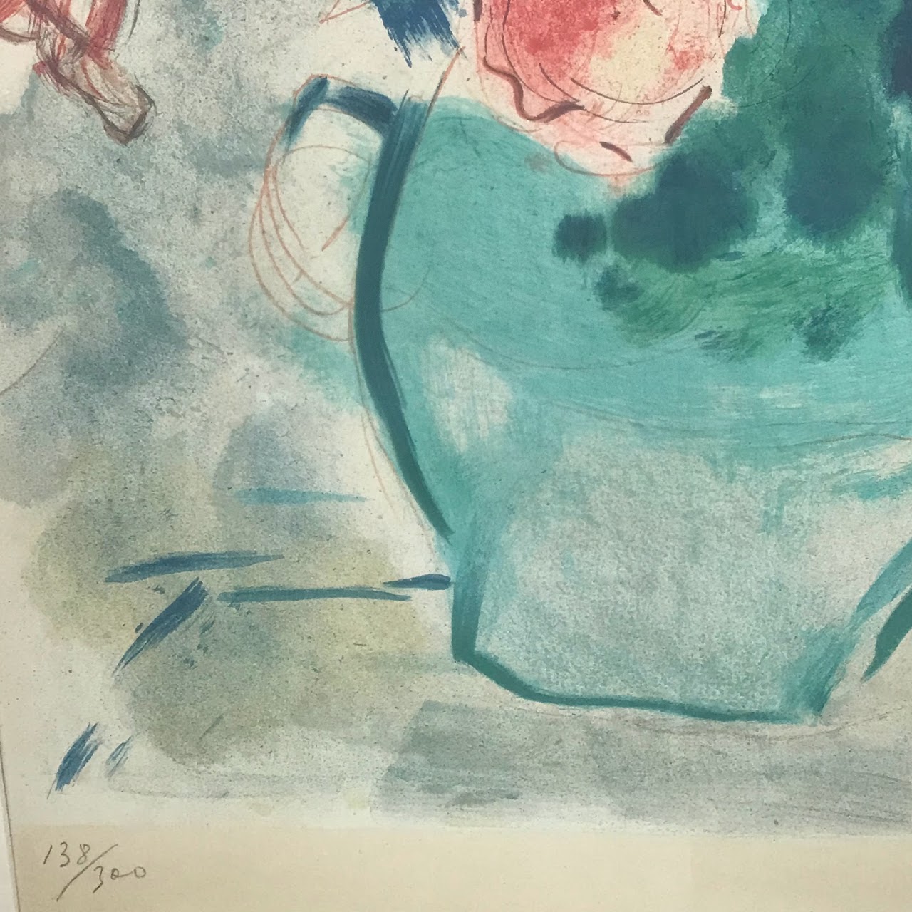 Marc Chagall Signed 'Le Bouquet' Lithograph