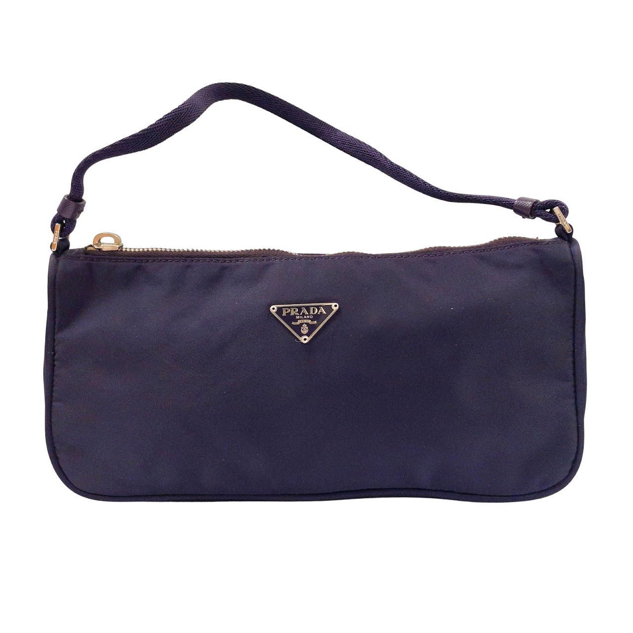 Prada Dark Purple Nylon Mini Shoulder Bag