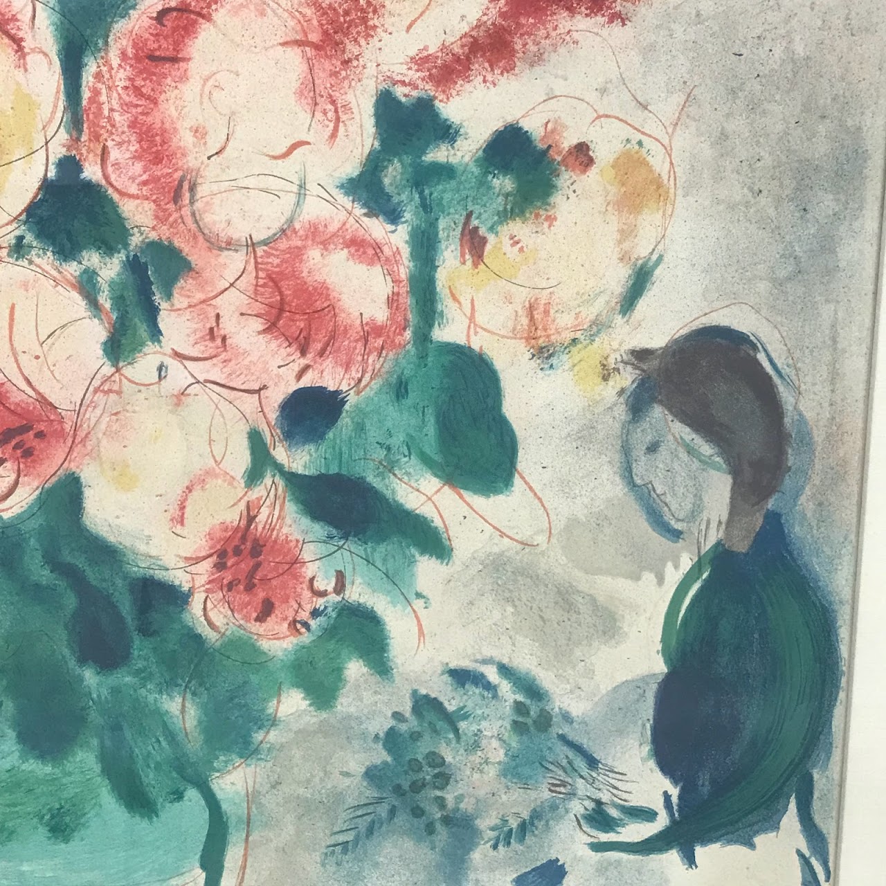 Marc Chagall Signed 'Le Bouquet' Lithograph