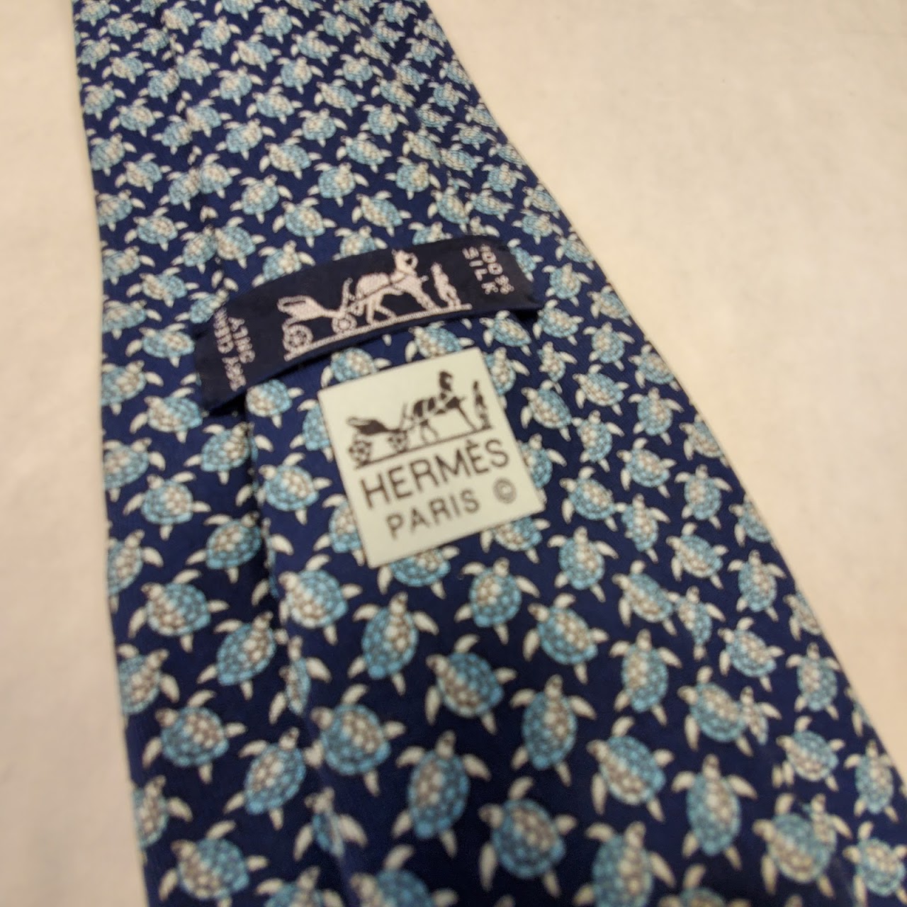 Hermès Sea Turtle Silk Tie