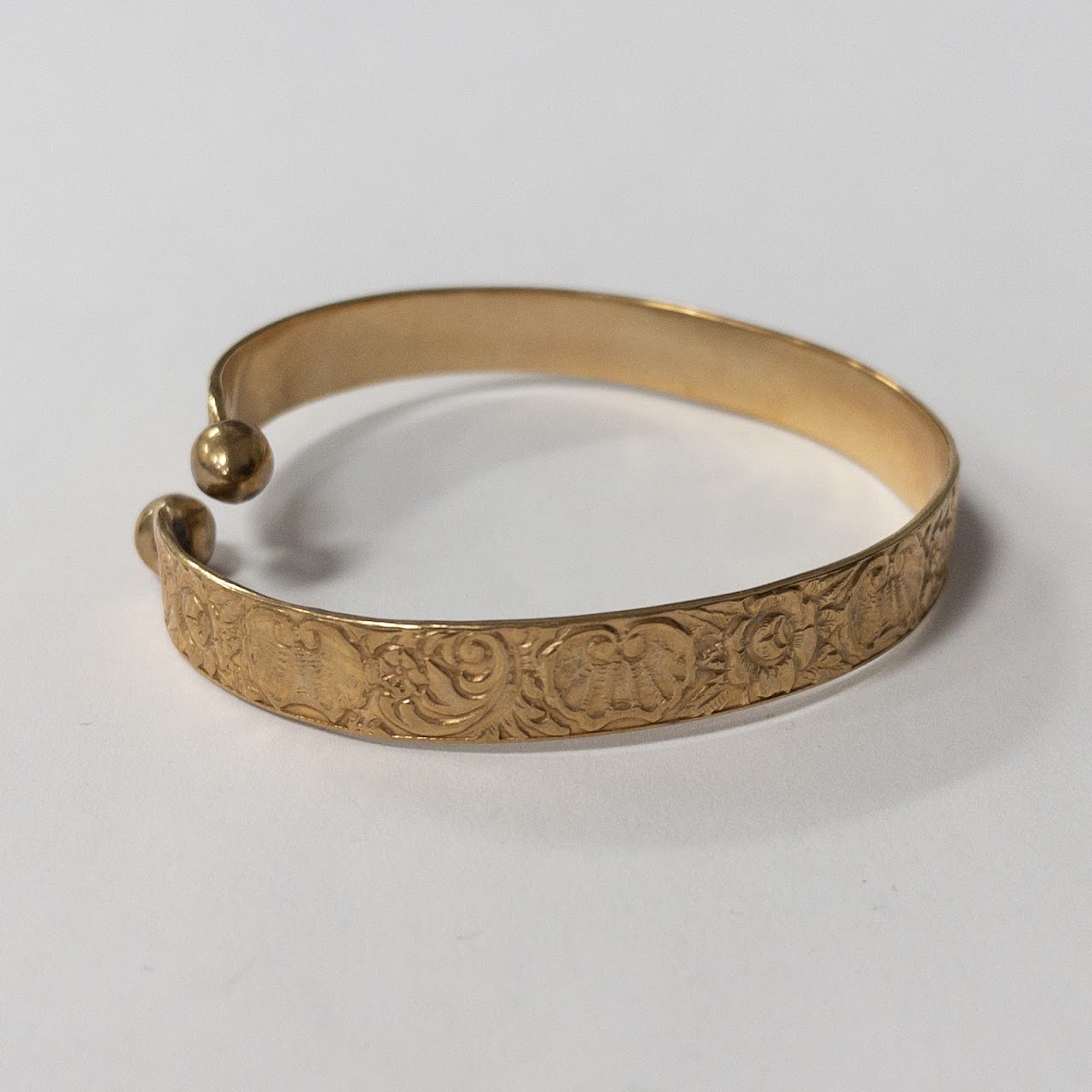 14K Gold Floral Bracelet