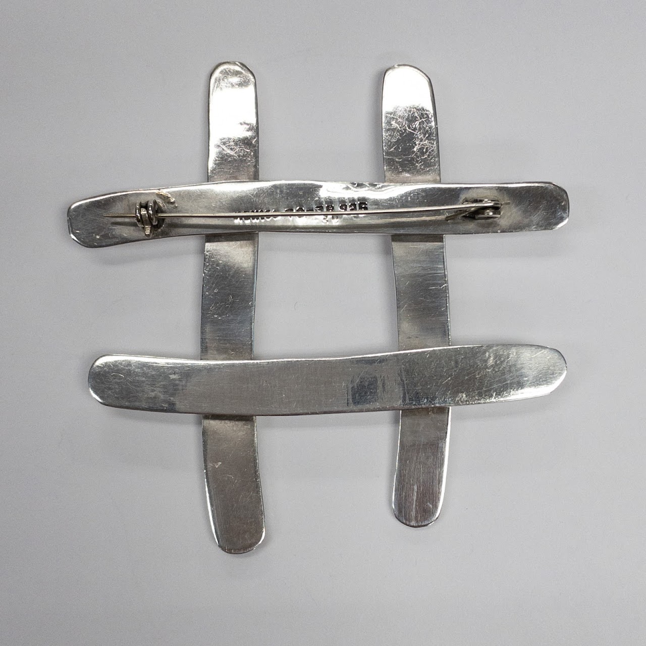 Sterling Silver J. Comes Hashtag Brooch