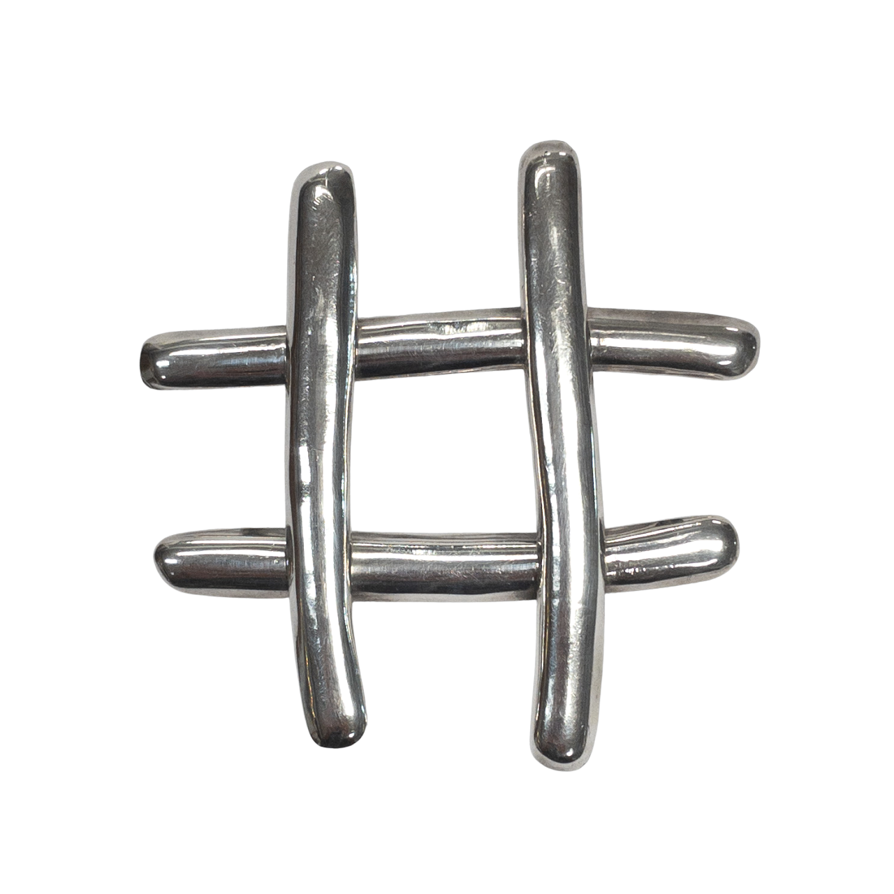 Sterling Silver J. Comes Hashtag Brooch